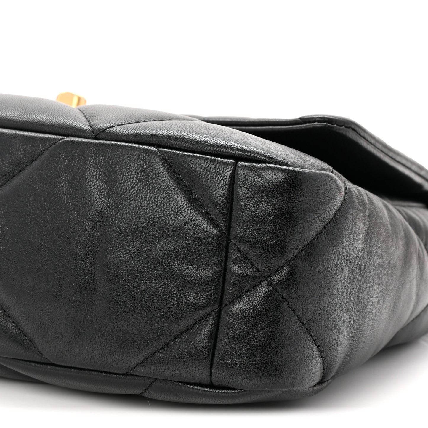 Goatskin Quilted Medium Chanel 19 Flap Black