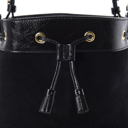 Gucci Suede Patent Web Small Ophidia Bucket Bag Black 11 of 11