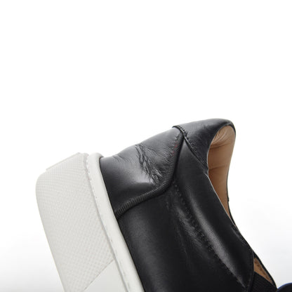 Christian Louboutin Calfskin Womens Masteral Platform Slip On Sneakers 38 Black 8 of 14