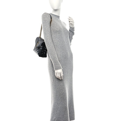 Saint Laurent Calfskin Y Quilted Monogram Small Loulou Chain Satchel Black 2 of 8