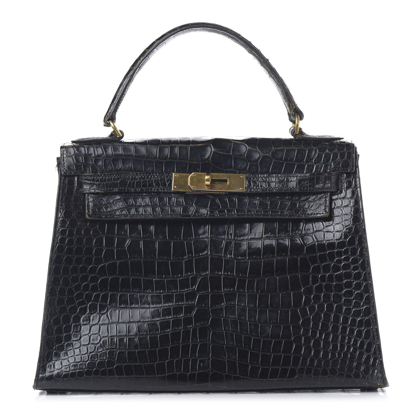 Shiny Niloticus Crocodile Kelly 28 Black