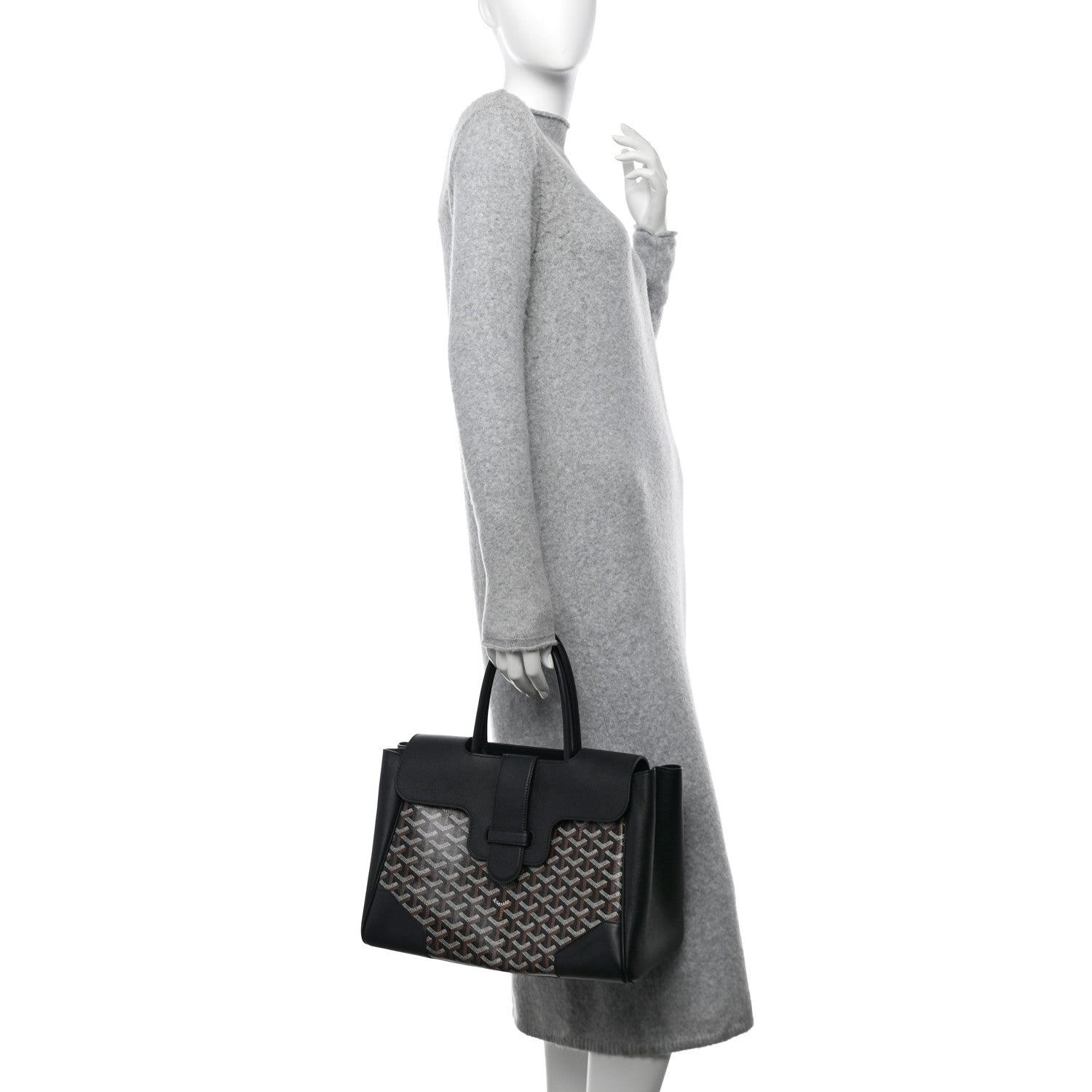 Goyard Goyardine Saigon Tote Black 2 of 12