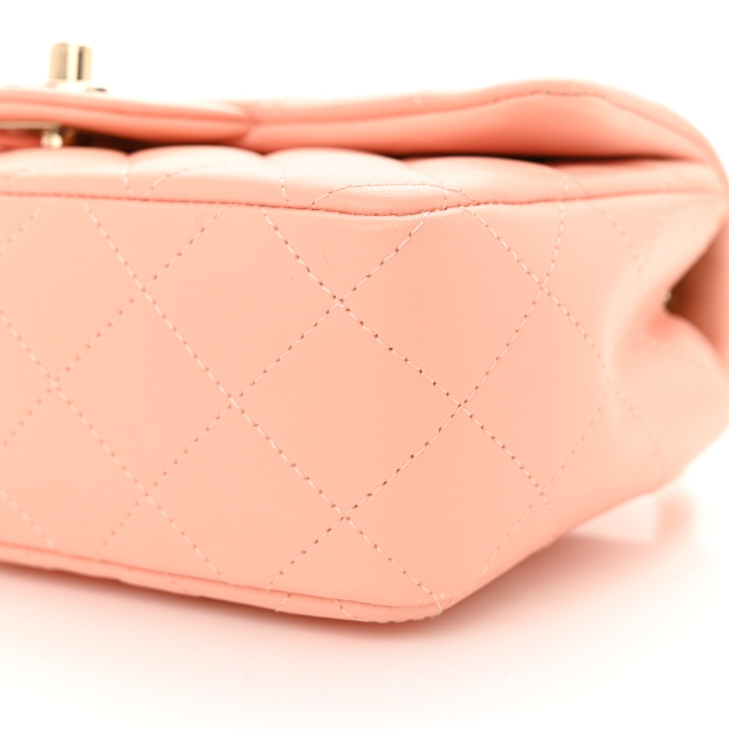 Chanel Lambskin Quilted Mini Rectangular Flap Light Pink 11 of 11