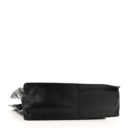 Chanel Glazed Aged Calfskin CC Tote Black 4 of 10