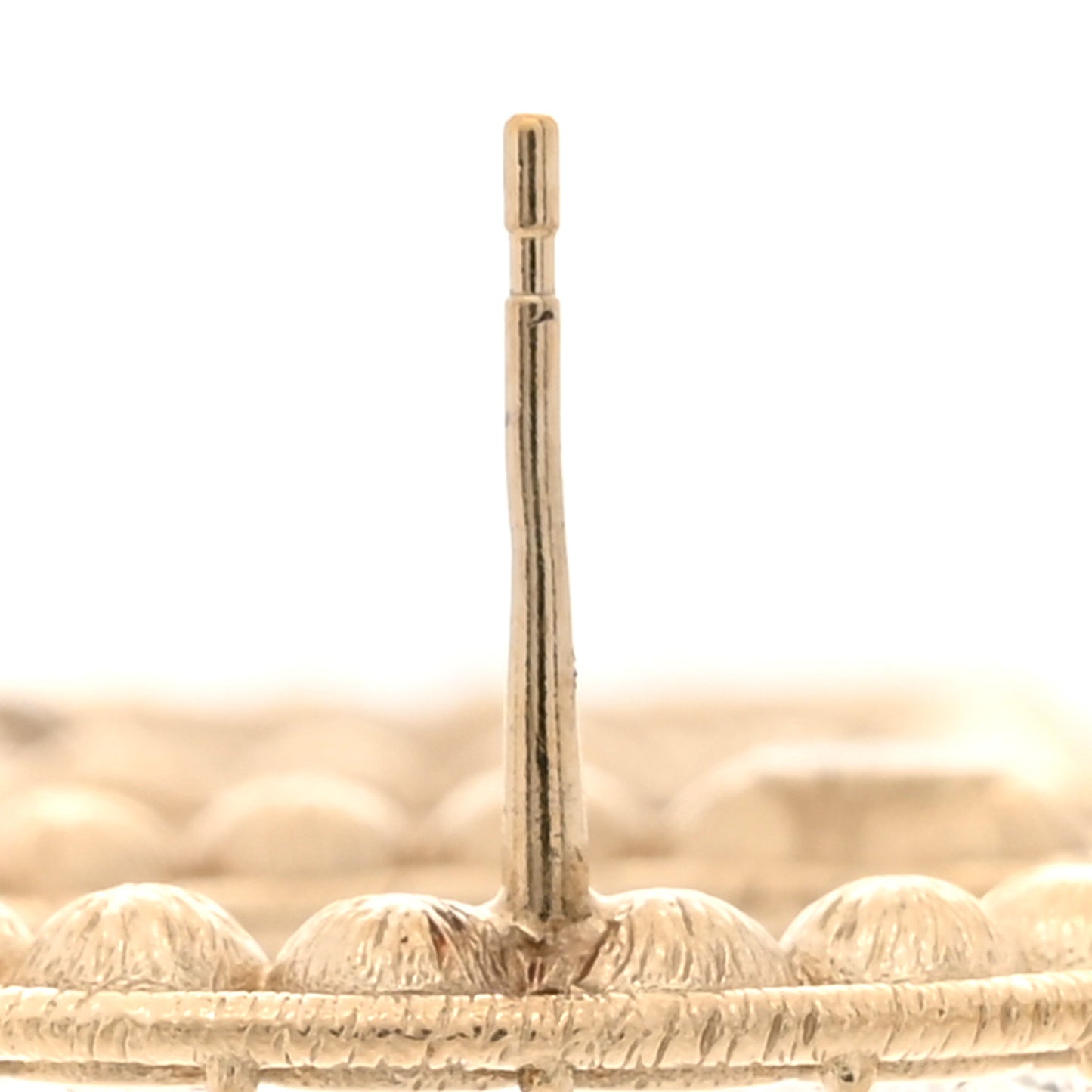 Crystal Cha-Nel Logo Drop Earrings Gold