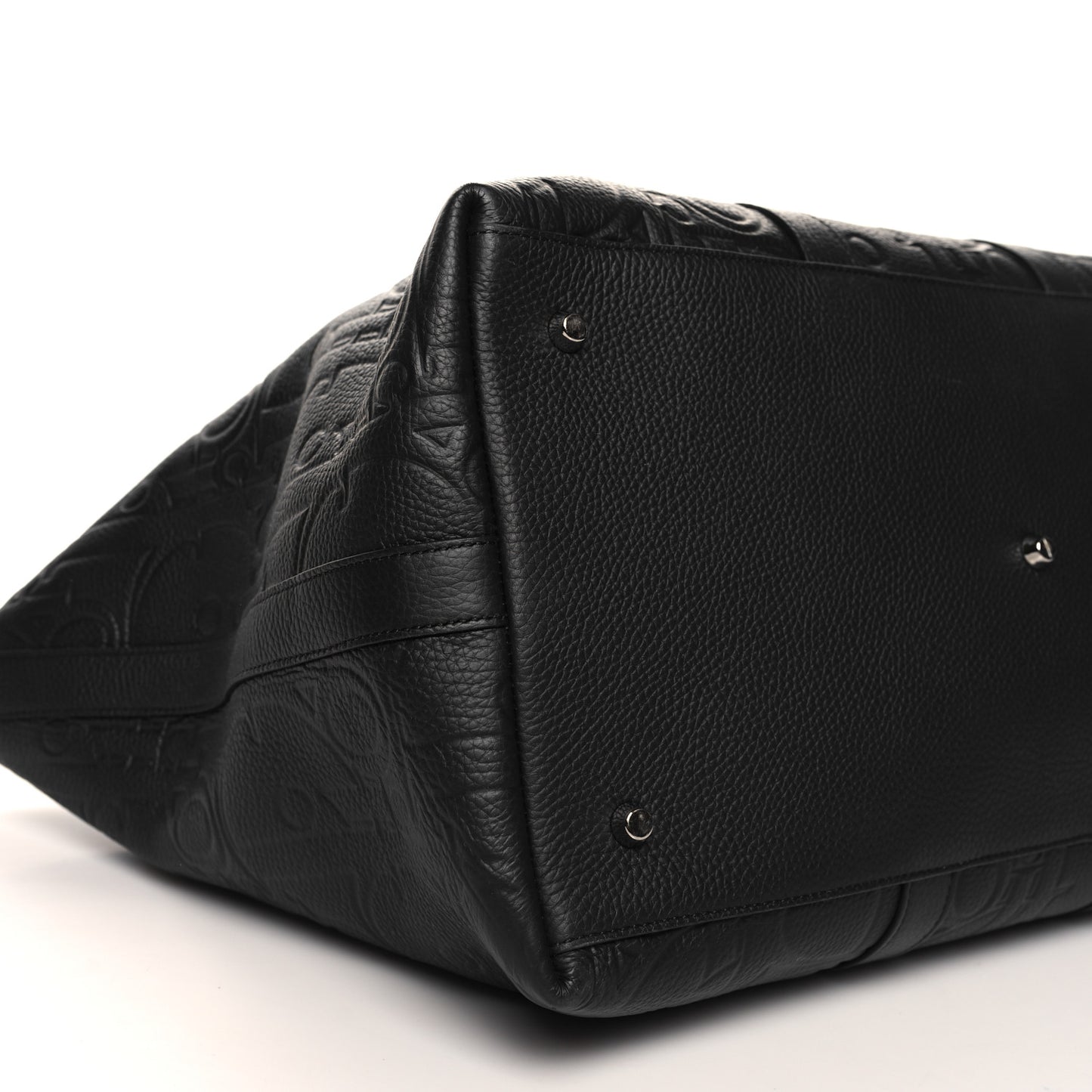 Grained Calfskin Embossed Dior Gravity Weekender 40 Black