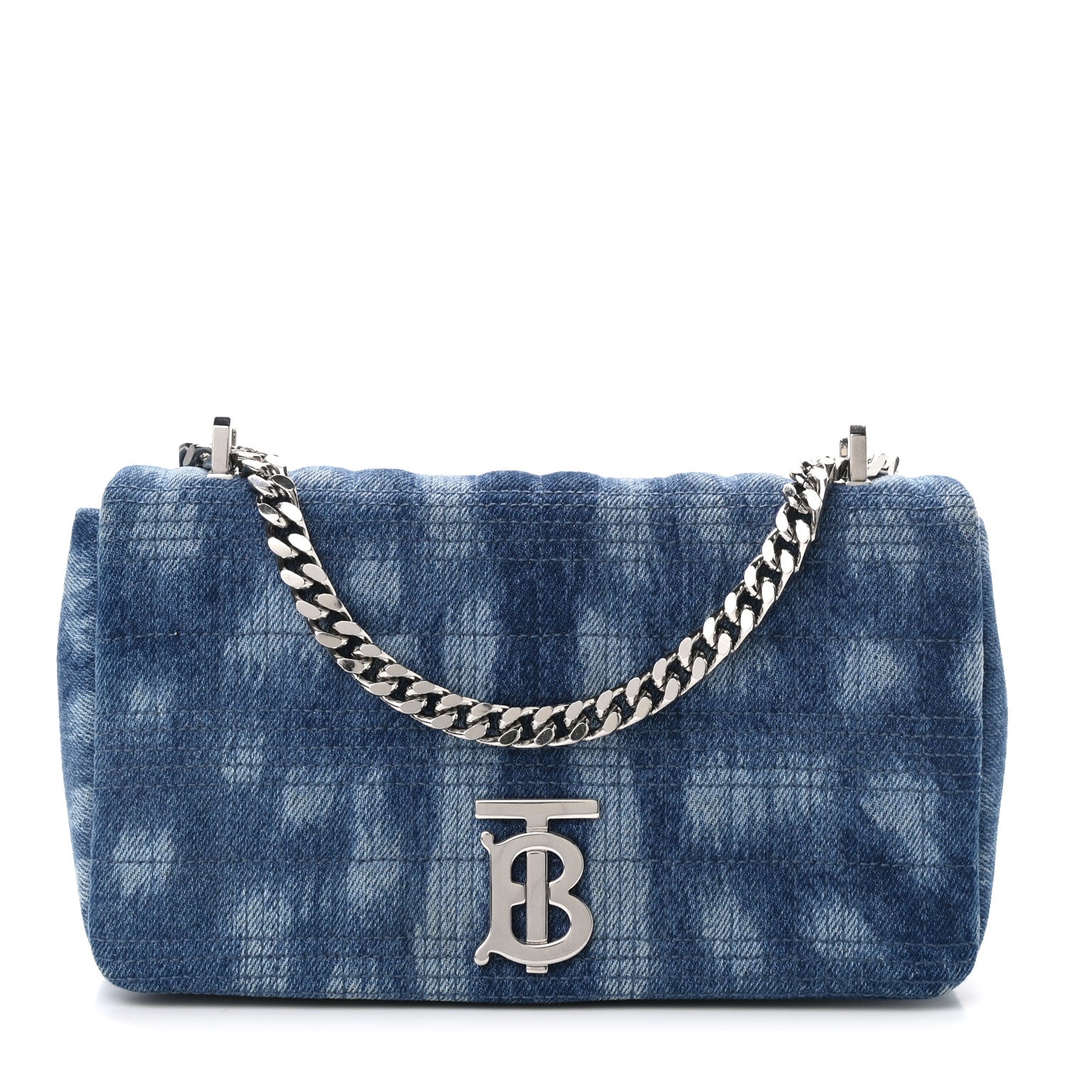 Burberry Denim Quilted Small Lola Bag Blue 1 of 9