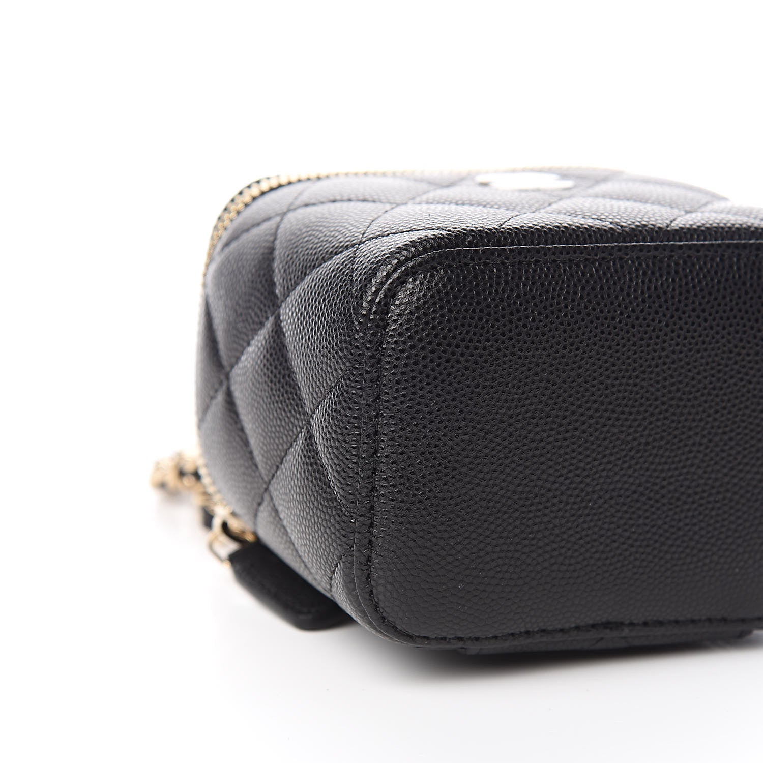 Chanel Caviar Quilted Mini Vanity Case With Chain Black 8 of 11