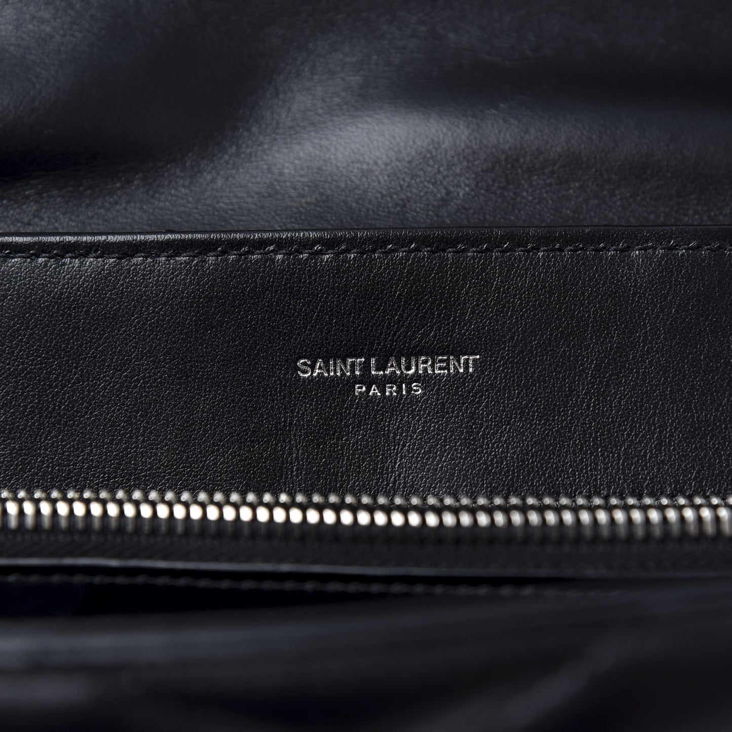 Calfskin Y Quilted Monogram Large Loulou Chain Satchel Black