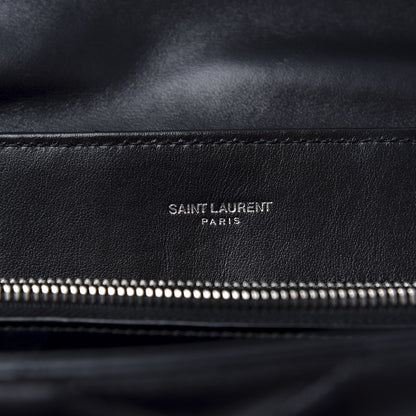 Saint Laurent Calfskin Y Quilted Monogram Large Loulou Chain Satchel Black 6 of 9