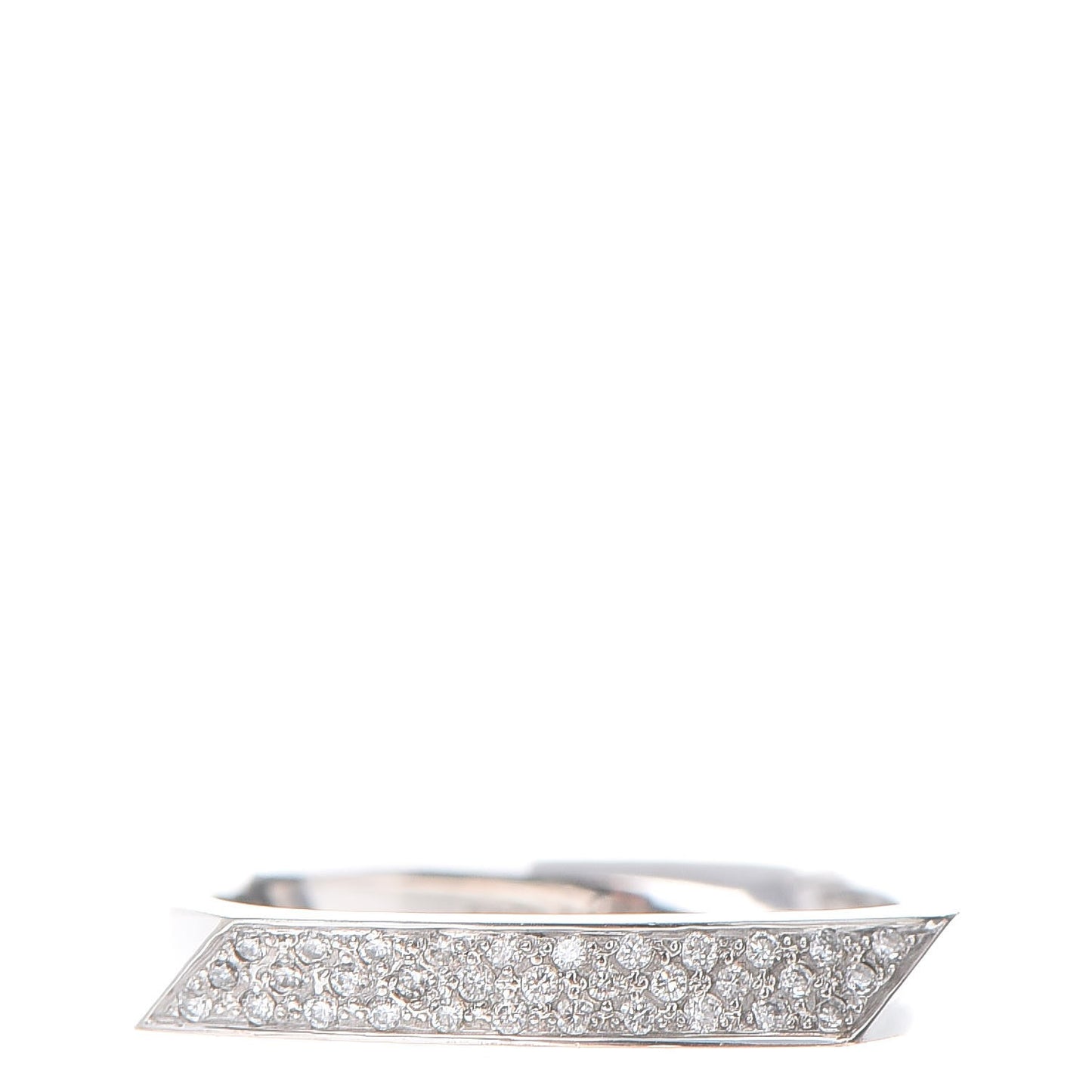 18K White Gold Diamond Frank Gehry Torque Ring 57 8