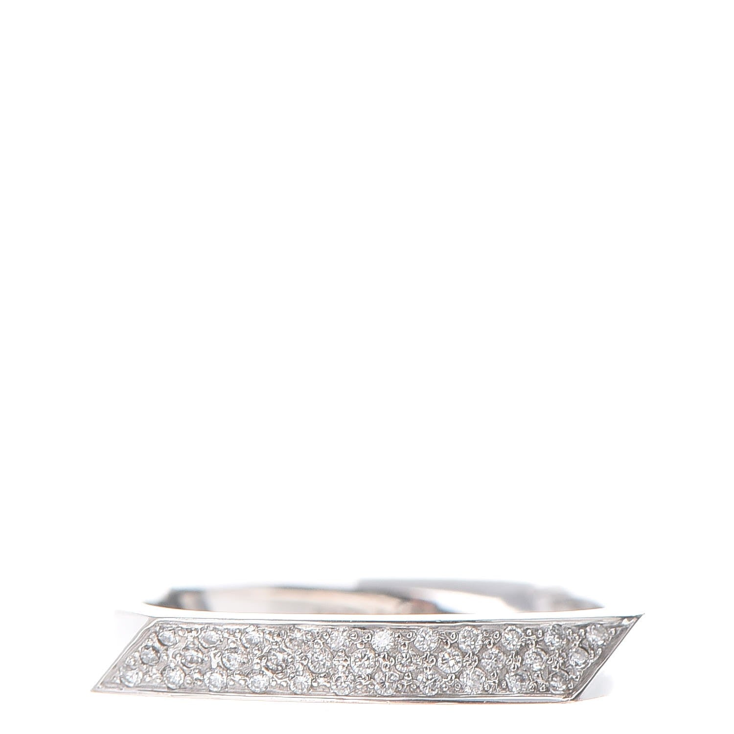 Tiffany 18K White Gold Diamond Frank Gehry Torque Ring 57 8 1 of 5