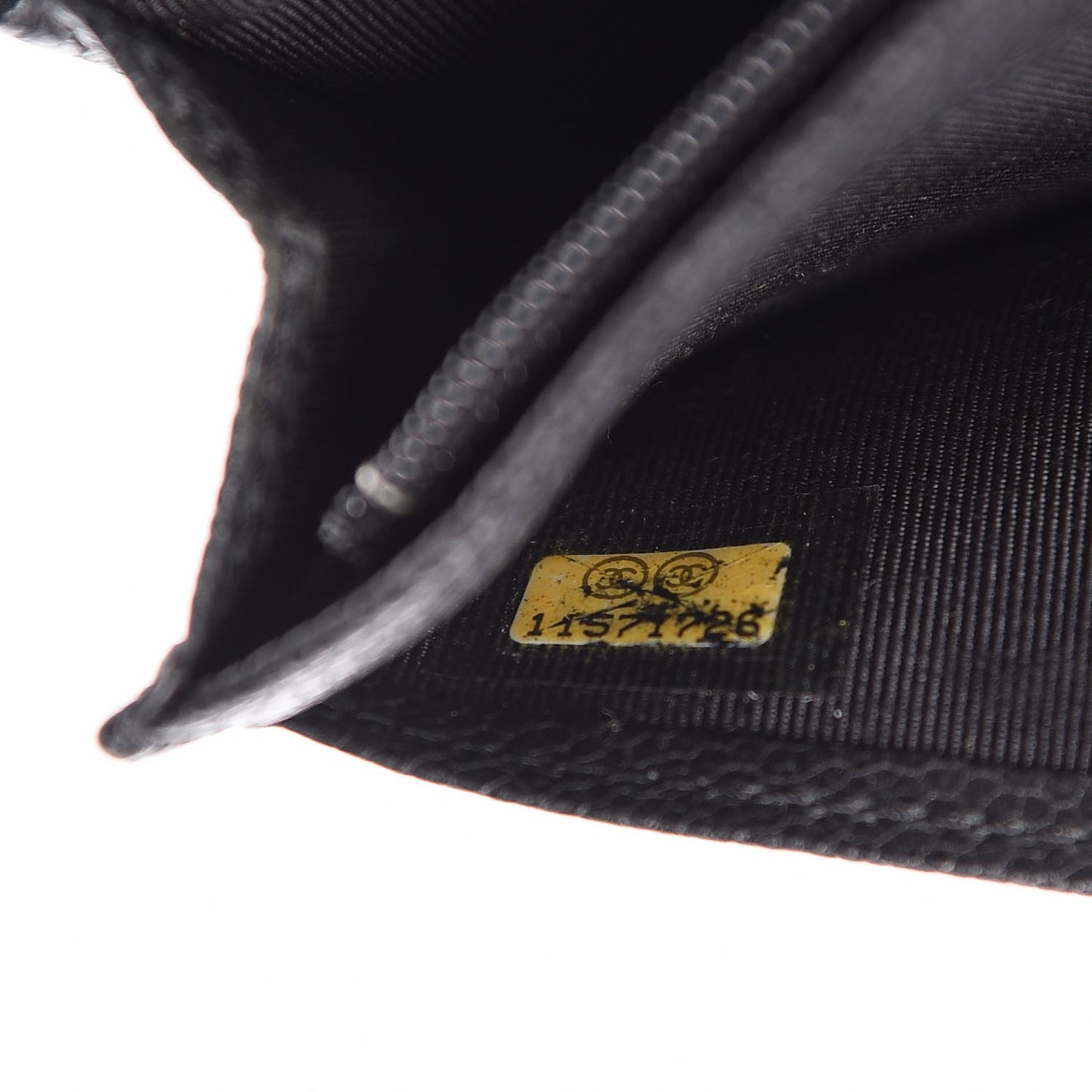 Caviar Quilted Reissue Yen Wallet Black