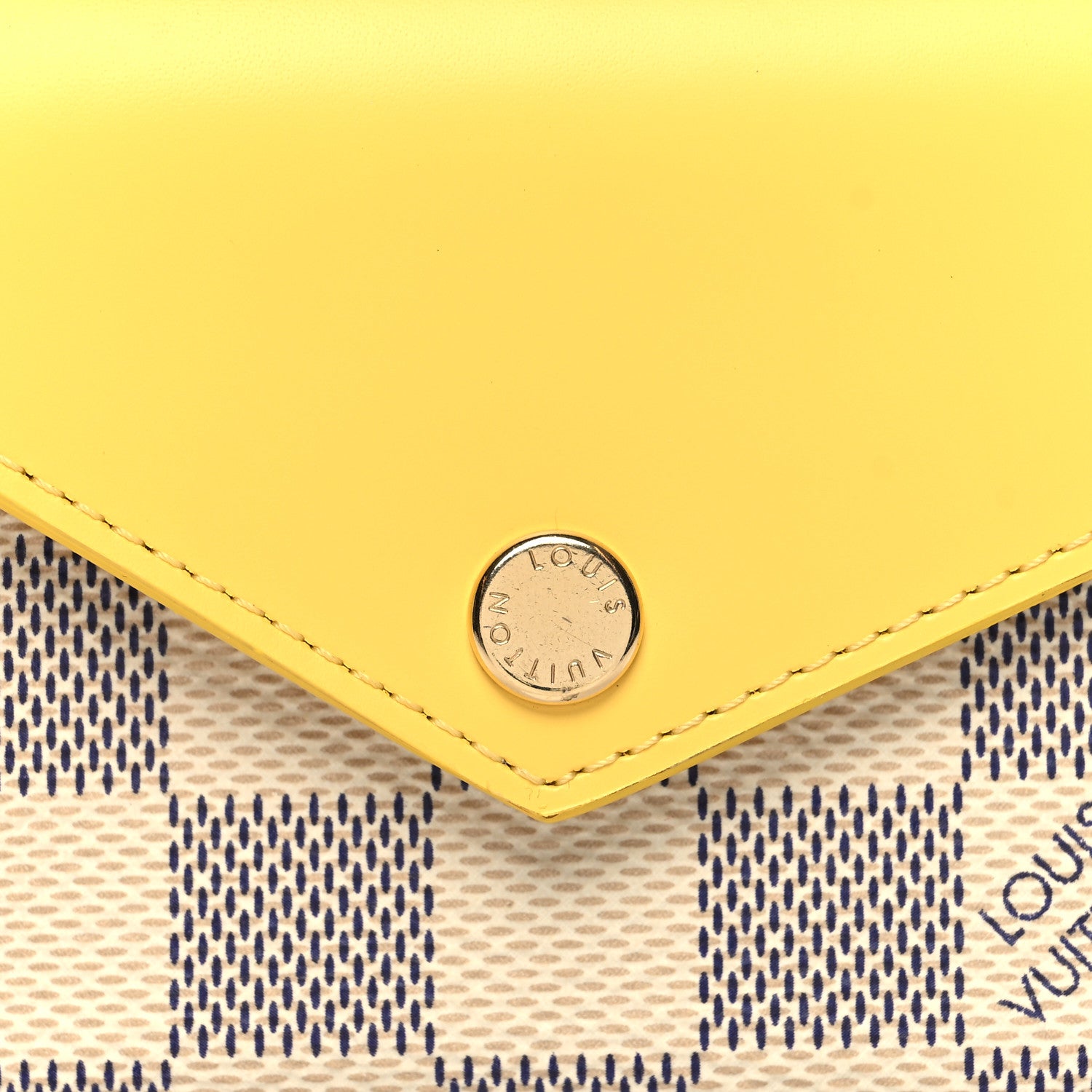 Louis Vuitton Damier Azur Zoe Wallet Jaune Pale 8 of 9