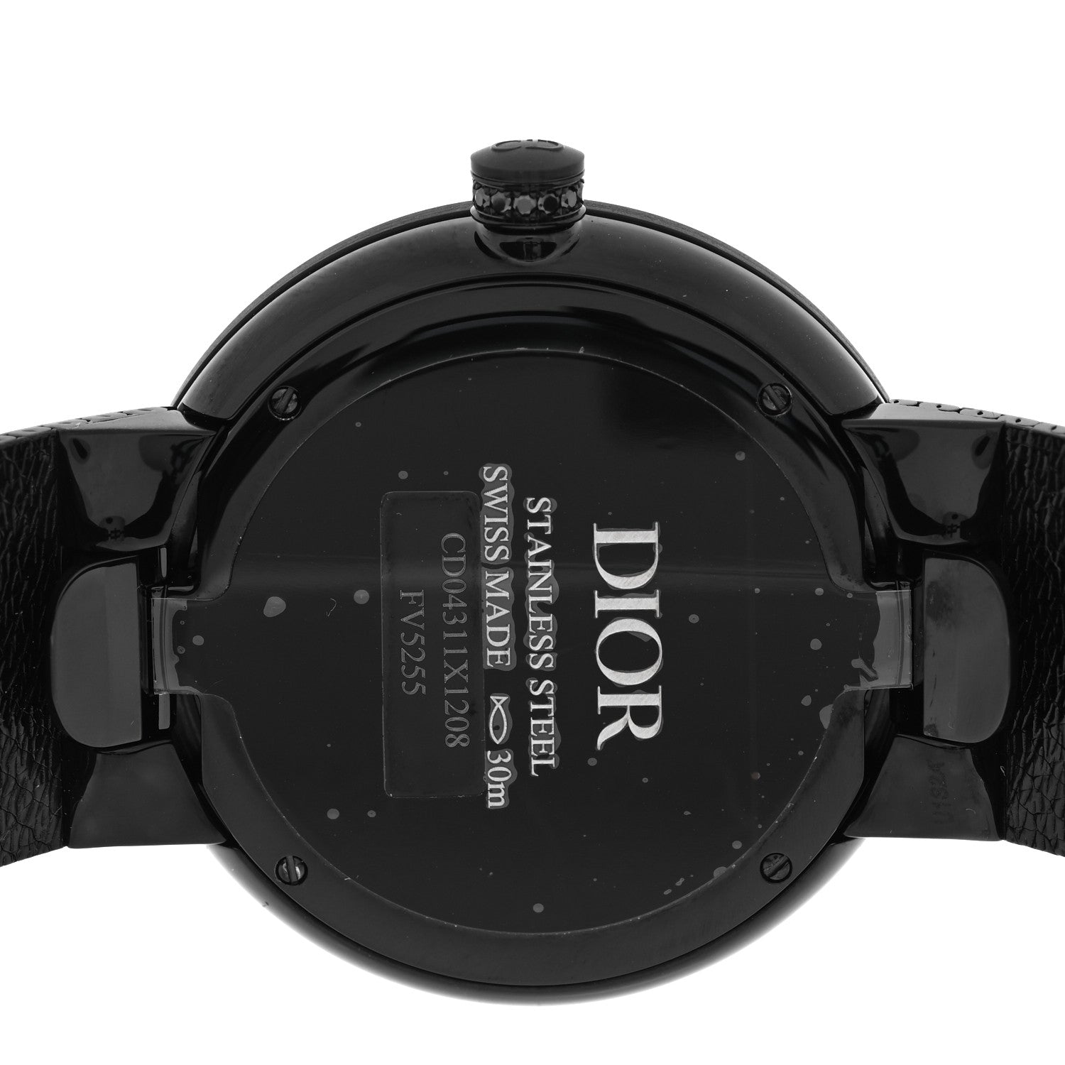 Christian Dior Stainless Steel Black Diamond 34mm La D De Dior