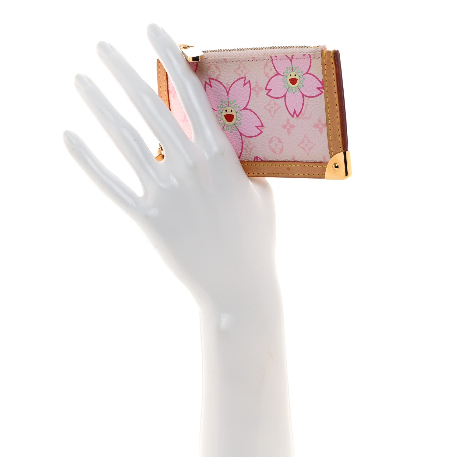 Louis Vuitton Monogram Cherry Blossom Key Pouch Pink 2 of 7