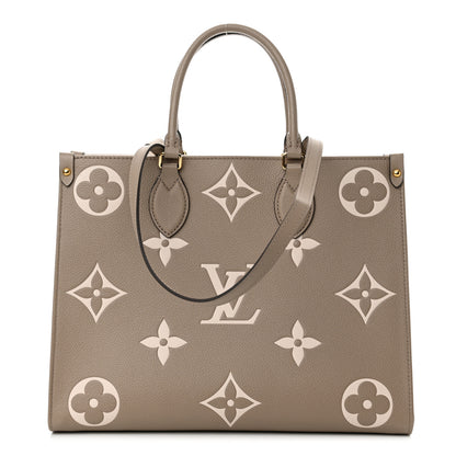 Louis Vuitton Empreinte Monogram Giant Onthego MM Tourterelle Creme 1 of 10
