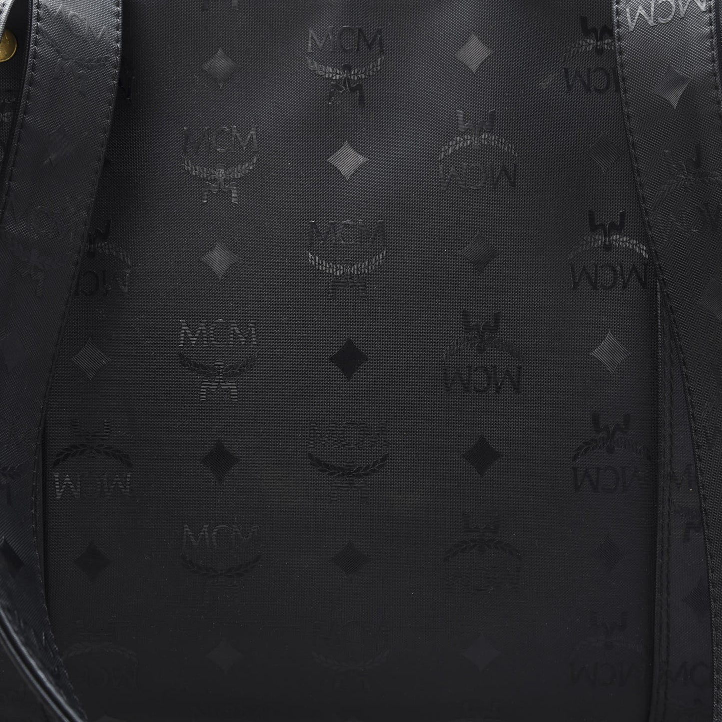 Monogram Coated Canvas Tote Bag Black