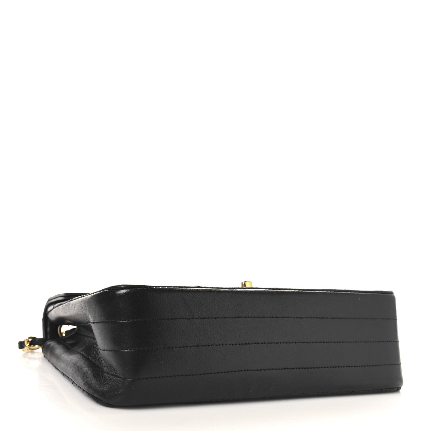 Chanel Lambskin Ribbon Quilted Small Single Flap Black 4 of 12