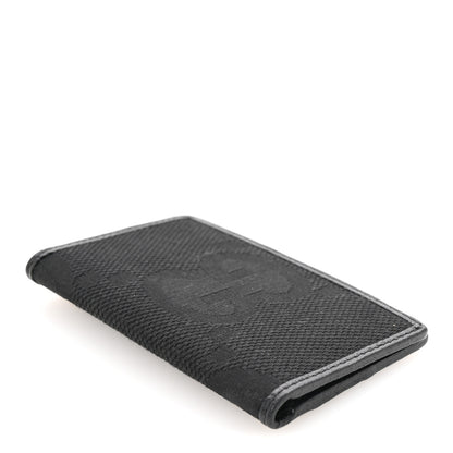 Gucci Canvas Monogram Jumbo GG Textured Dollar Calfskin Card Case Black 4 of 7