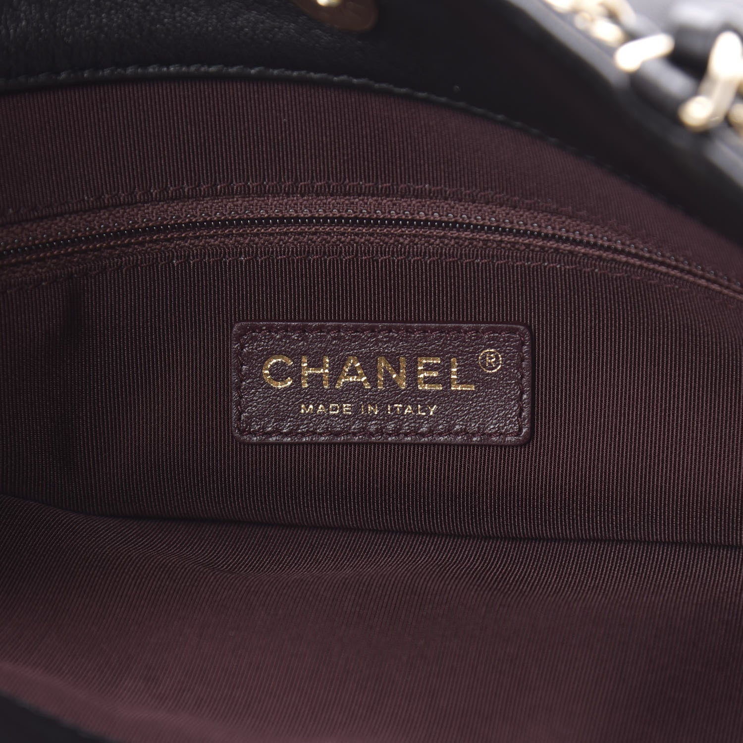 Chanel Lambskin Large Shopping Chain Tote Black 6 of 10