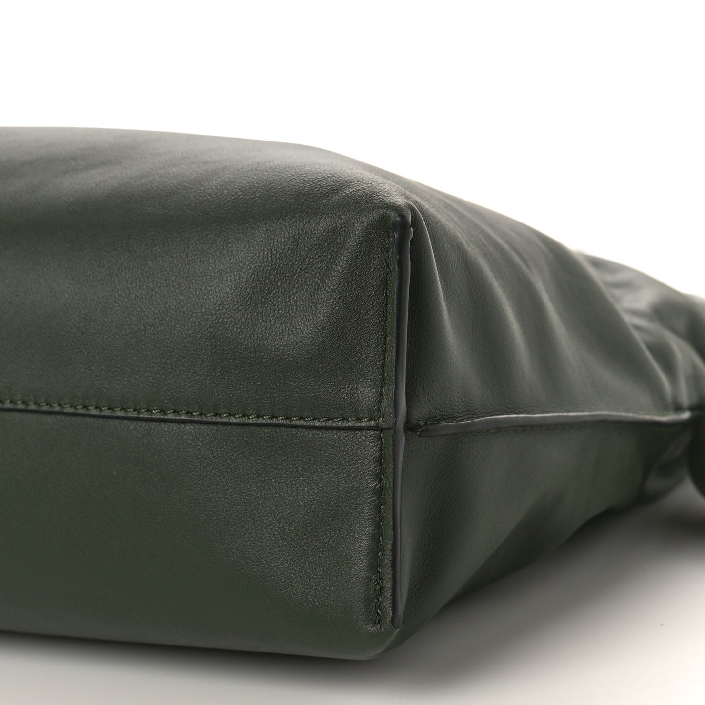 Nappa Flamenco Knot Clutch Vintage Khaki