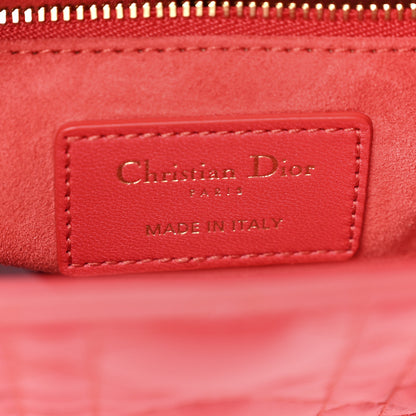 Christian Dior Lambskin Cannage Small My ABCDior Lady Dior Red 6 of 11