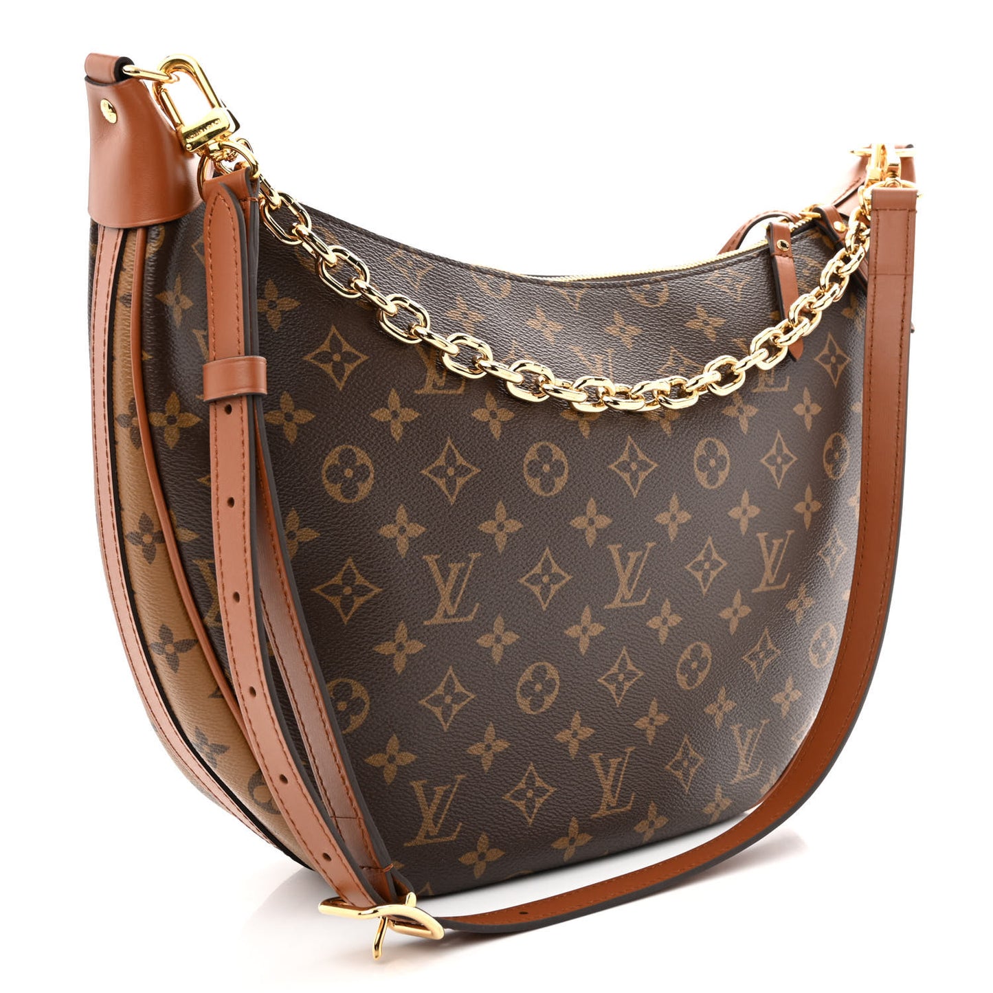 Reverse Monogram Loop Hobo