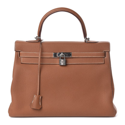 Hermes Togo Kelly Retourne 35 Gold 1 of 16