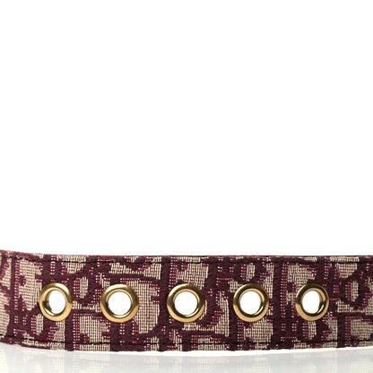 Christian Dior Oblique 35mm Diorquake Belt 85 Burgundy Multi 3 of 6
