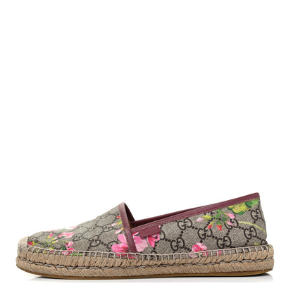 Gucci GG Supreme Monogram Blooms Espadrilles 38.5 Beige Multicolor Dry Rose 1 of 13
