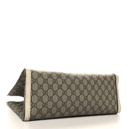Gucci GG Supreme Monogram Medium Padlock Tote White 4 of 12