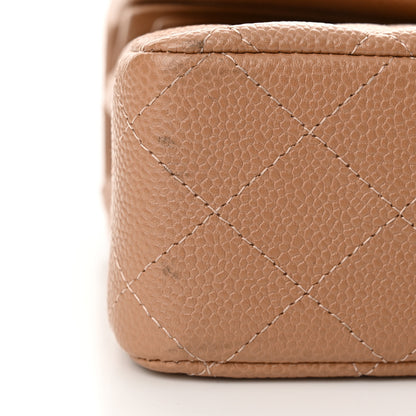 Chanel Iridescent Caviar Quilted Medium Double Flap Beige 11 of 13