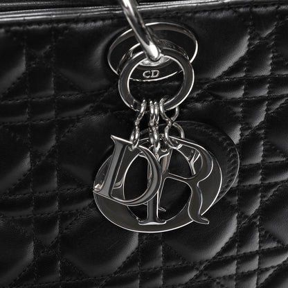 Christian Dior Lambskin Cannage Large Lady Dior Black 8 of 10