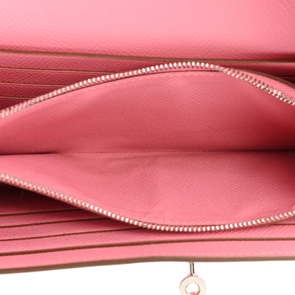Hermes Epsom Kelly Longue Wallet Rose Confetti 6 of 15