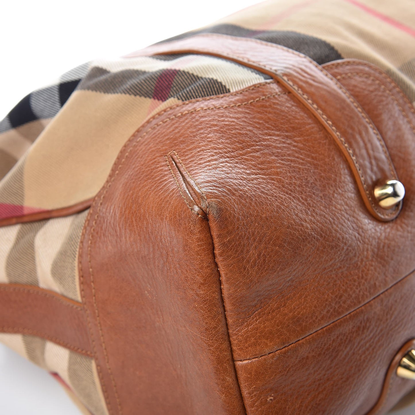 House Check Bridle Calfskin Hobo Brown
