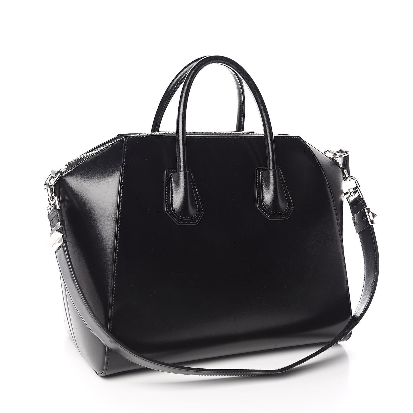 Shiny Lord Calfskin Medium Antigona Black