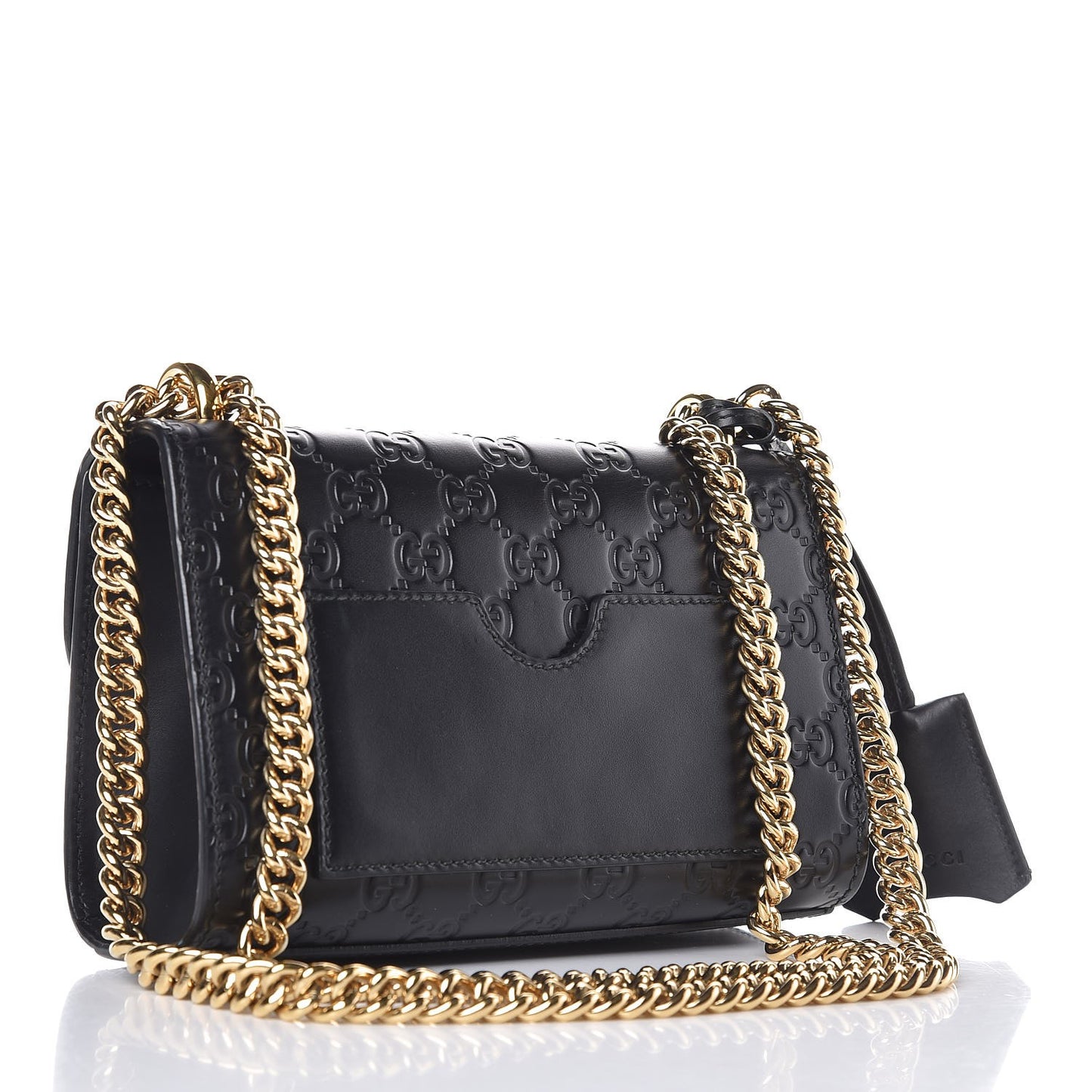 Guccissima Small Padlock Shoulder Bag Black
