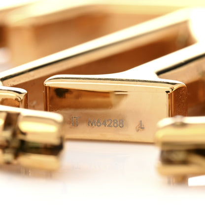 Louis Vuitton Metal Louise Hoop Earrings Gold 4 of 4