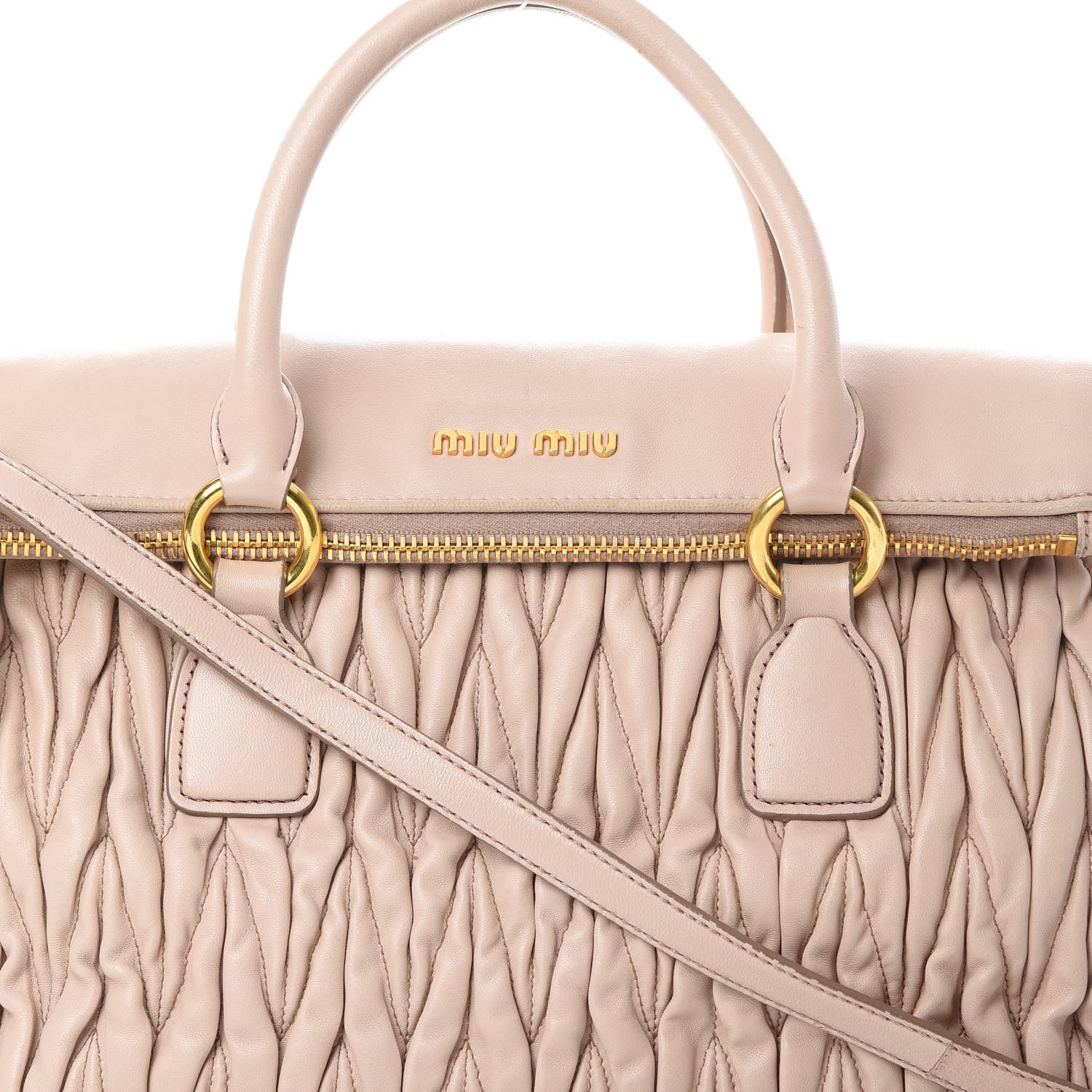 Miu Miu Nappa Matelasse Top Handle Bag Cammeo 9 of 18
