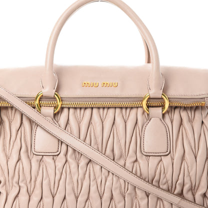 Miu Miu Nappa Matelasse Top Handle Bag Cammeo 9 of 18