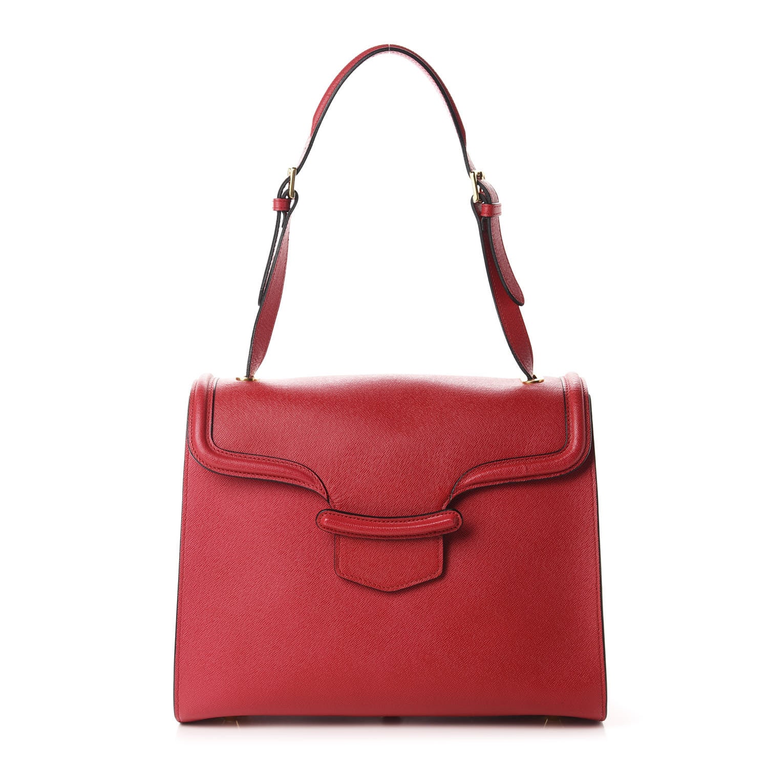 Alexander McQueen Grained Calfskin Heroine Shoulder Bag Red 1 of 12