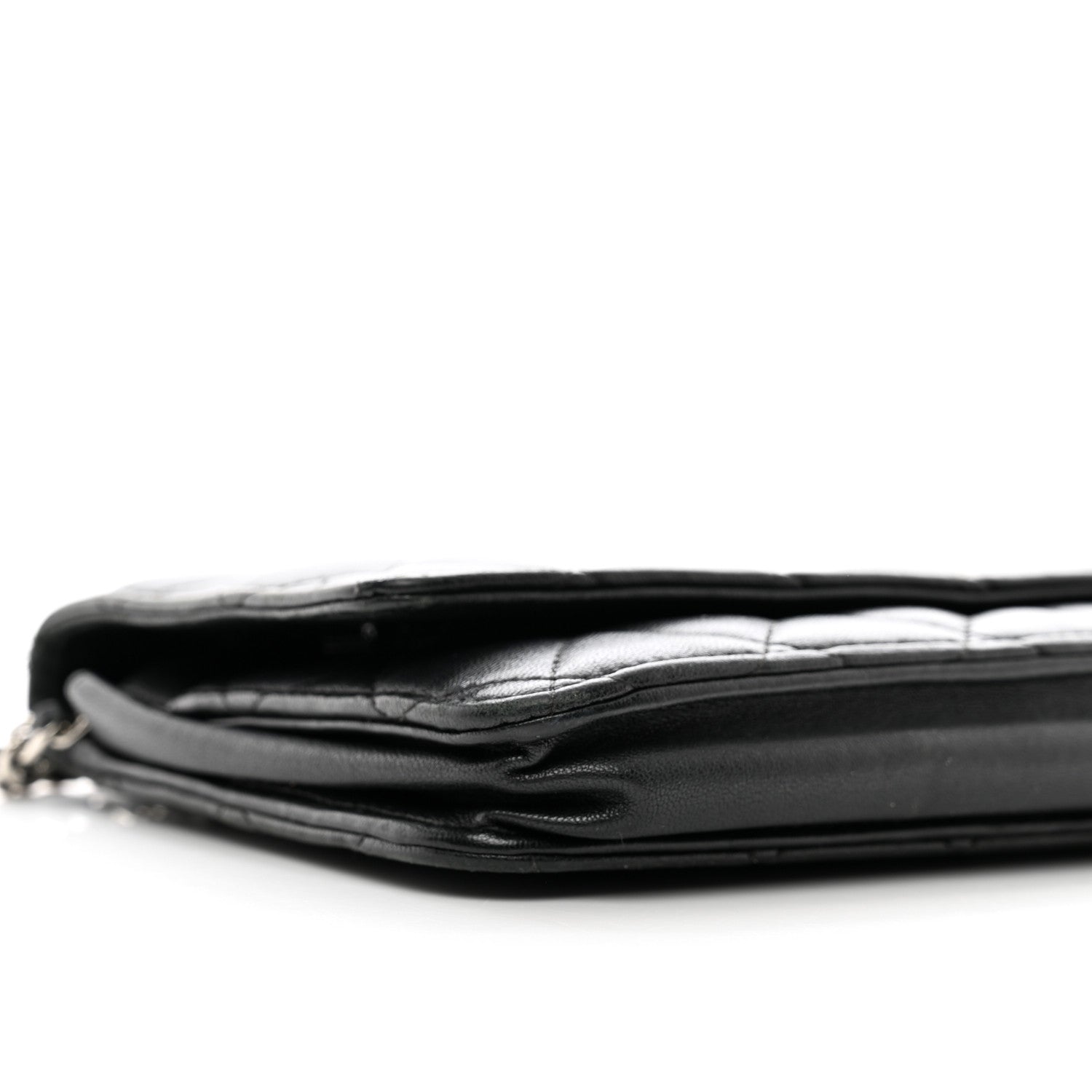 Chanel Lambskin Quilted Wallet On Chain WOC Black 10 of 13