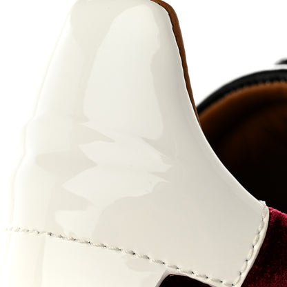 Jimmy Choo Velvet Lizard Effect Diamond F Low Top Sneaker 38.5 Burgundy Black Beige 10 of 11