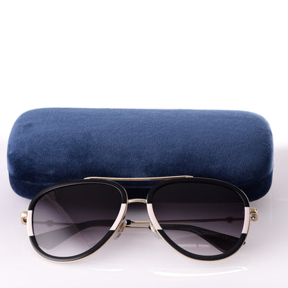 Gucci Aviator Sunglasses GG0062S Black White 8 of 8