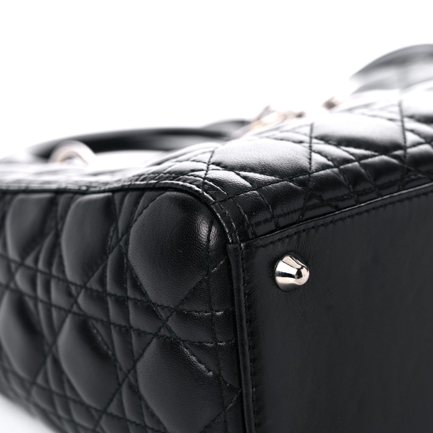 Lambskin Cannage Large Lady Dior Black