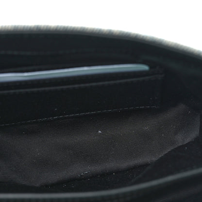Saint Laurent Denim Y Quilted Monogram Toy Loulou Crossbody Bag Grey 5 of 10