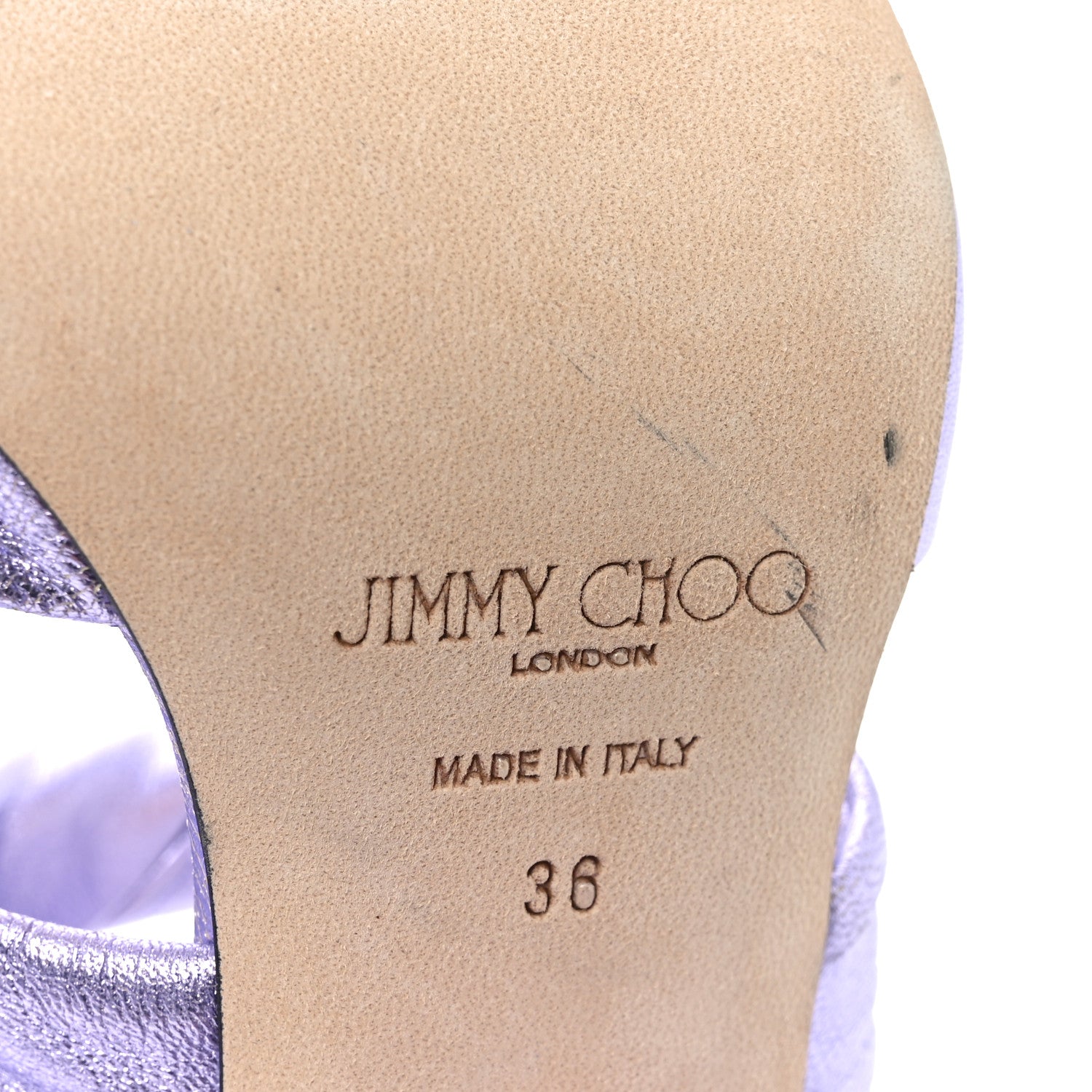 Jimmy Choo Metallic Nappa Mules 36 Purple 1767907 – FASHIONPHILE