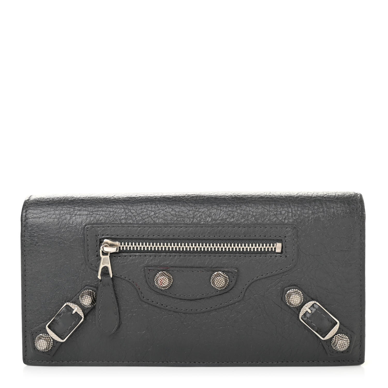 Balenciaga Agneau Giant 12 Silver Hardware Money Wallet Gris Fossile 1 of 11