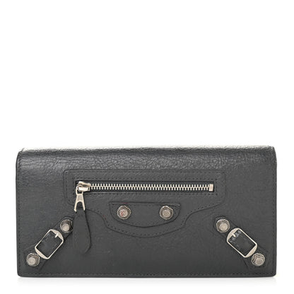 Balenciaga Agneau Giant 12 Silver Hardware Money Wallet Gris Fossile 1 of 11